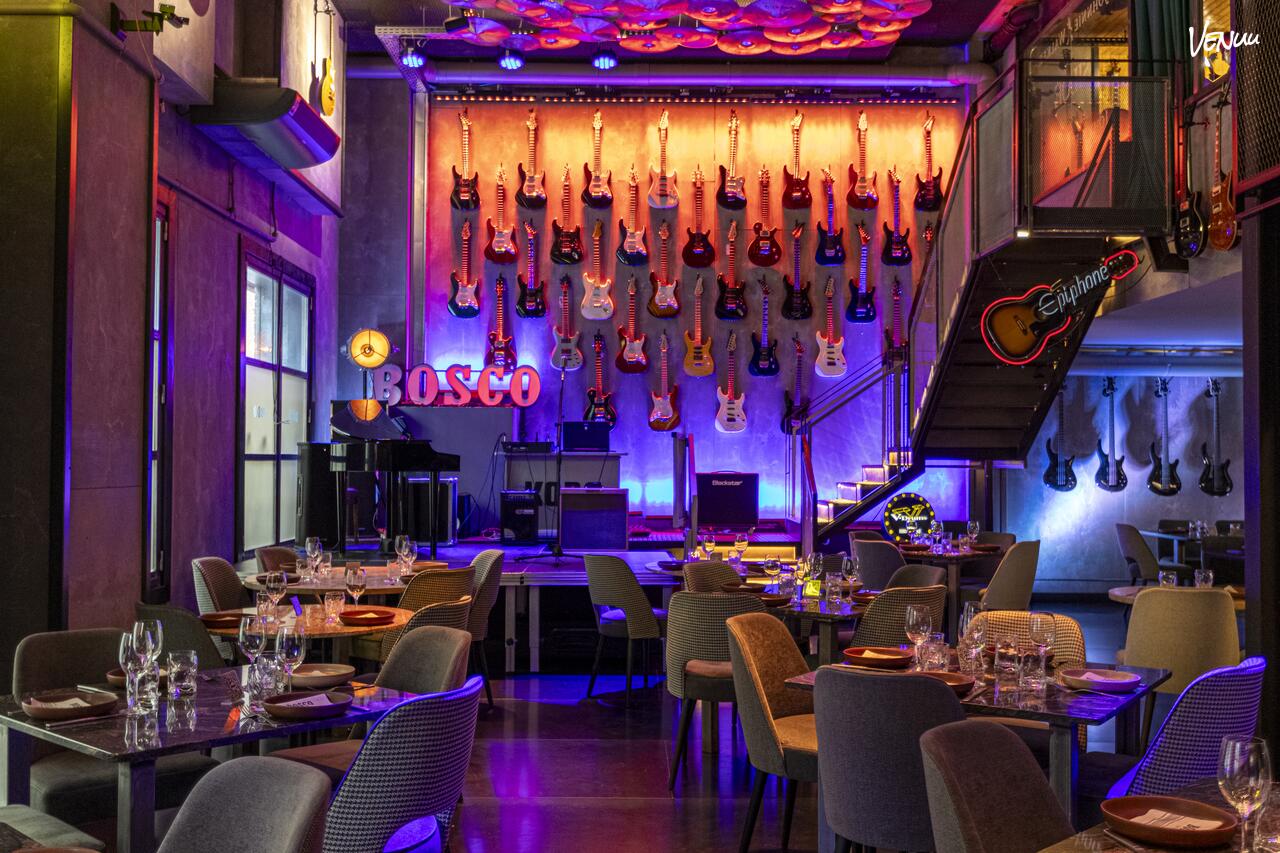 Bosco en Madrid, salón moderno y lleno de encanto para banquetes con diseño, flow y diversión.