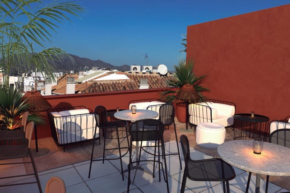 Terraza Quizás en Málaga, espacio acogedor y moderno para celebrar cumpleaños con buena onda.
