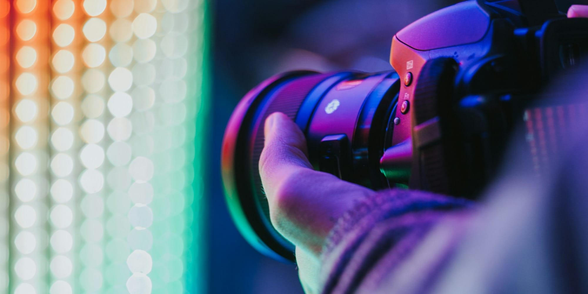 person holding DSLR camera